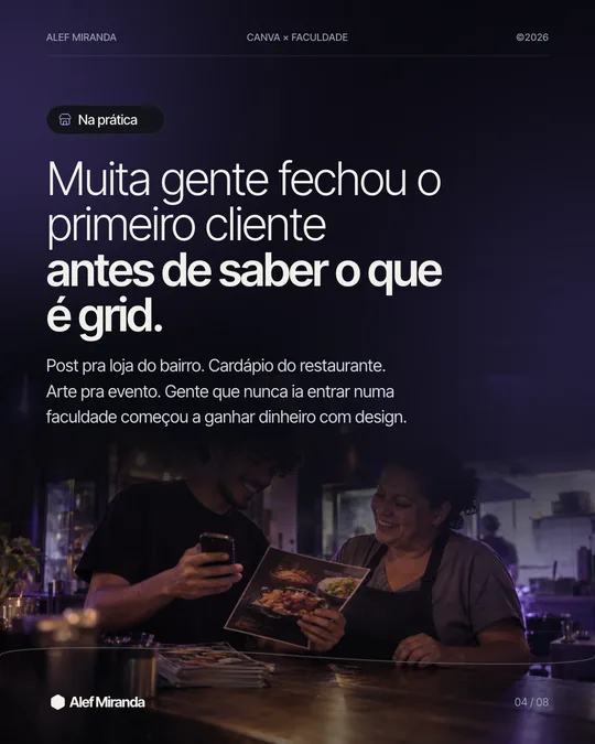 Slide 4 do carrossel "O Canva formou mais designers que muita faculdade", de @alefmiranda