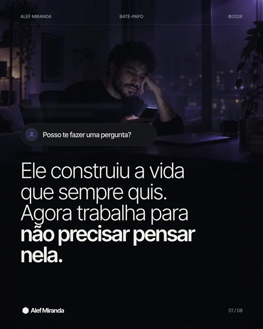 Slide 1 do carrossel "Posso te fazer uma pergunta?", de @alefmiranda